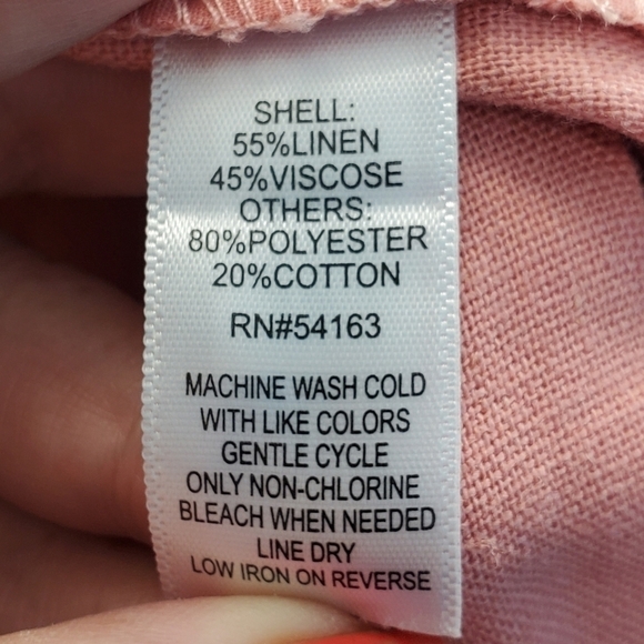 New with tags Marc New York coral linen tie waist sorts XL - Picture 7 of 16